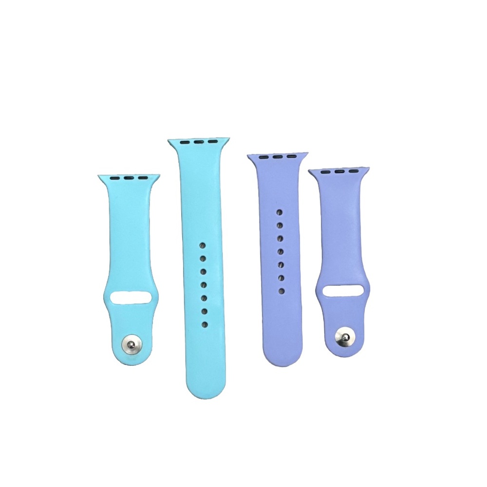 2-Piece Silicone Apple Watch Band Bundle